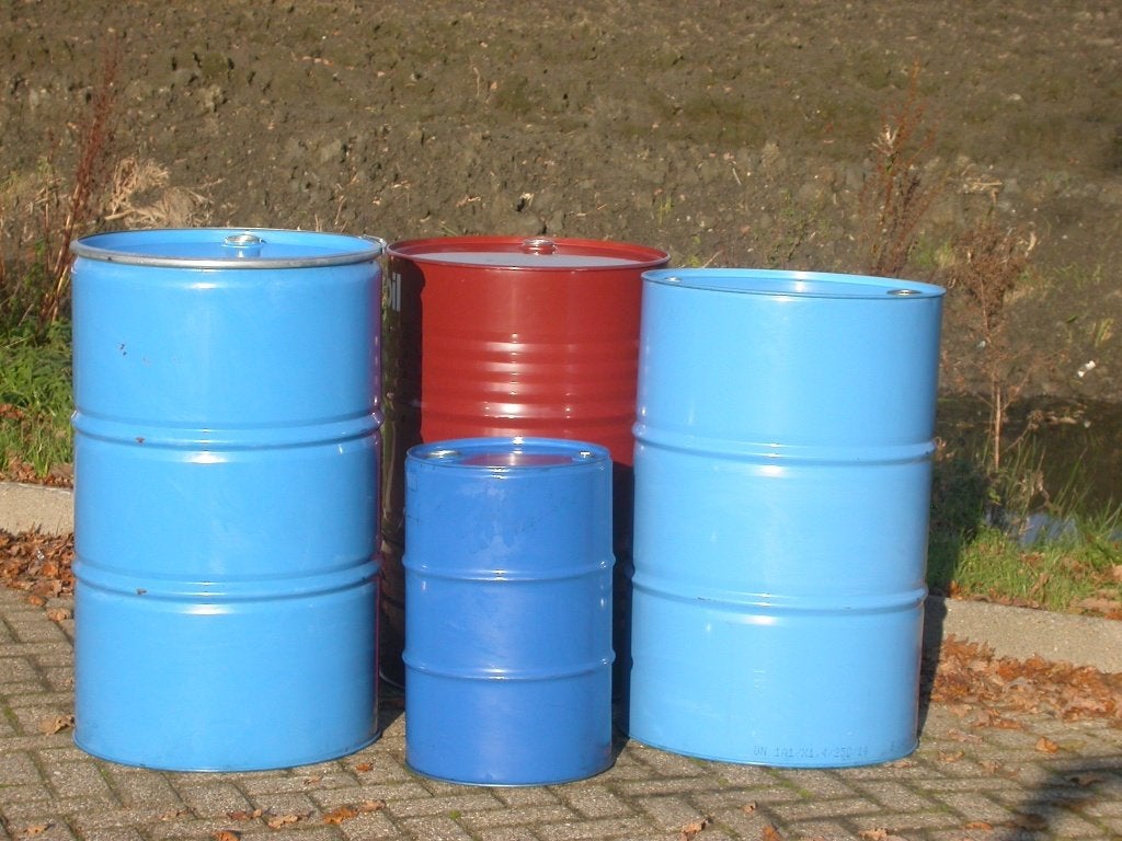 oliedrum, olievat, stookton, statafel, plantenbak, bbq, Ophalen of Verzenden, Zo goed als nieuw, Vuurton