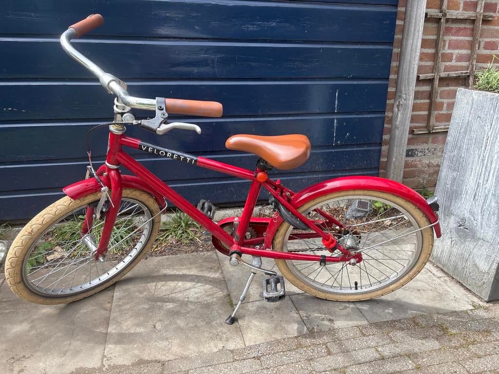 Veloretti Kinderfiets Rood - junior 20 inch, Ophalen, Gebruikt, Velgrem, 16 tot 20 inch