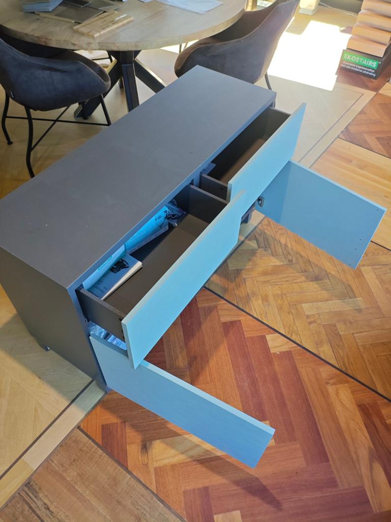 IKEA BESTÅ Opbergcombi met deuren/lades, 120x42x74 cm, Ophalen, Overige materialen, Gebruikt, 100 tot 150 cm