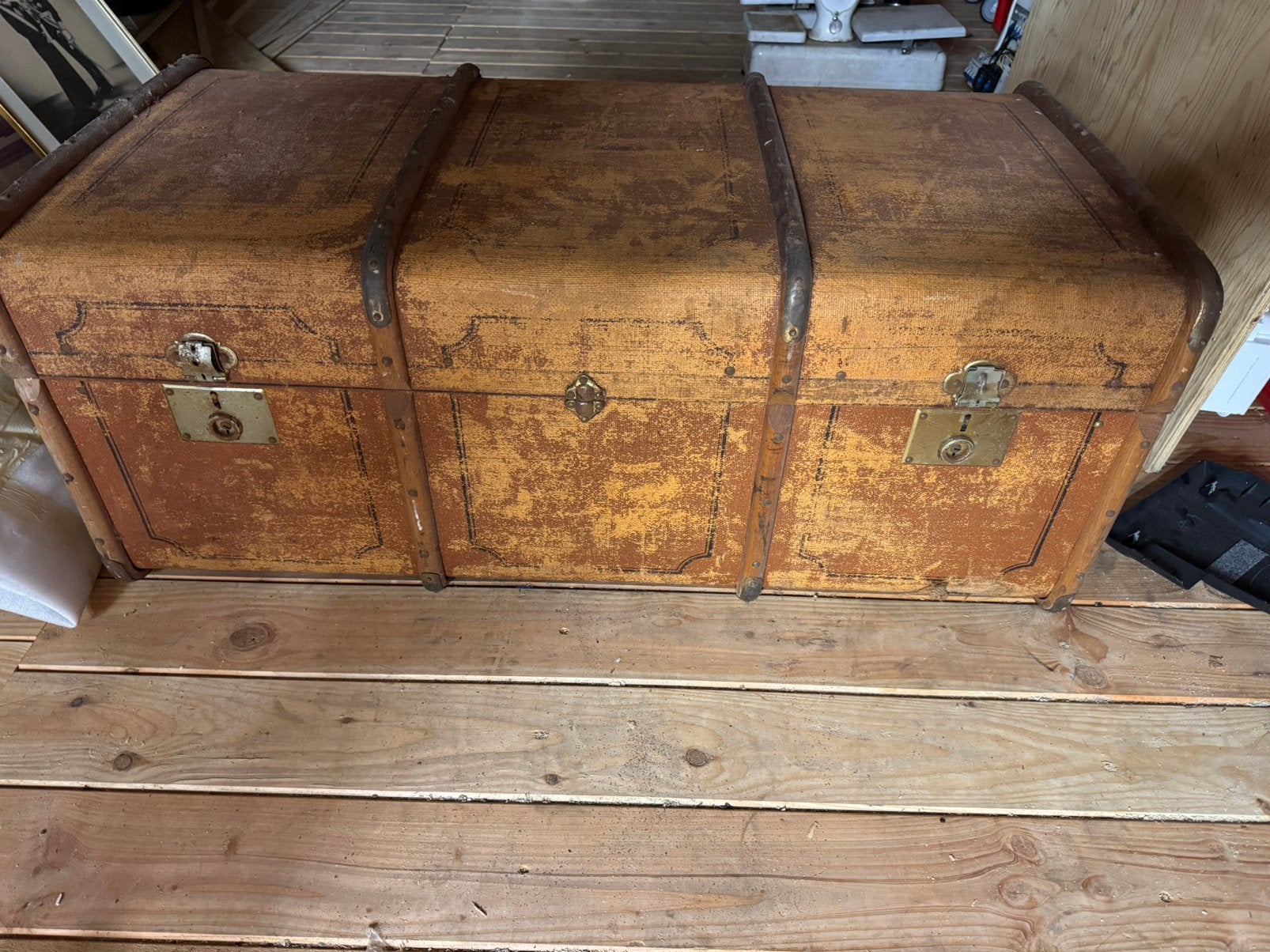 Vintage duitse koffer begin 20e eeuw, Ophalen, Gebruikt, Minder dan 50 cm