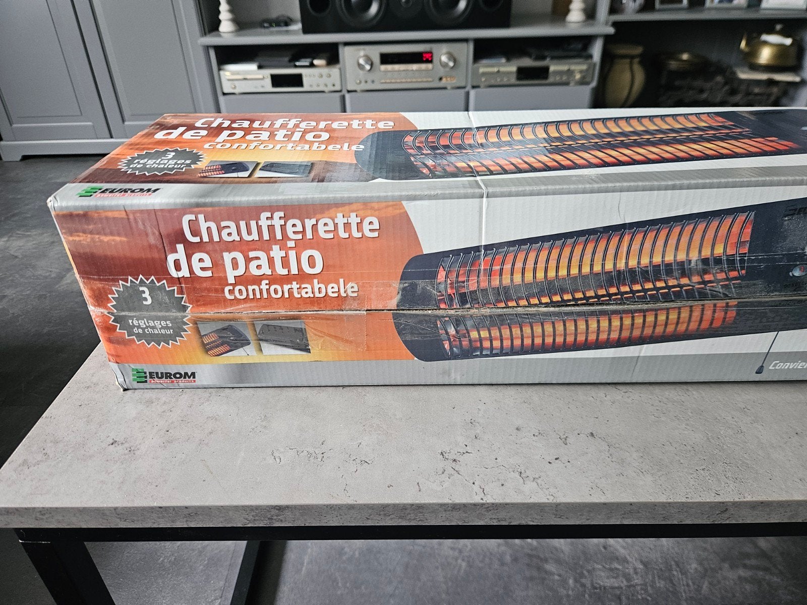 Eurom Terrasverwarmer 1500 Watt - Nieuw in doos, Tuin en Terras, Elektrisch, Nieuw, Ophalen of Verzenden, Waterbestendig