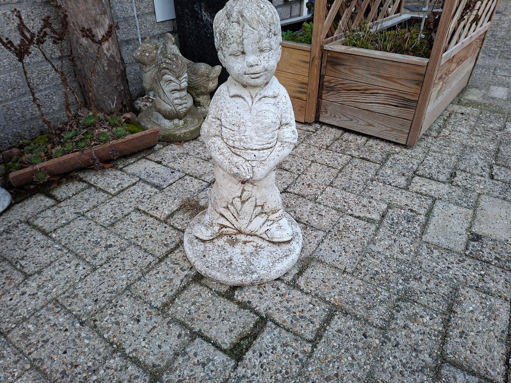 tuinbeeld manneke pis, Tuin en Terras, Tuinbeelden, Ophalen of Verzenden, Gebruikt, Steen