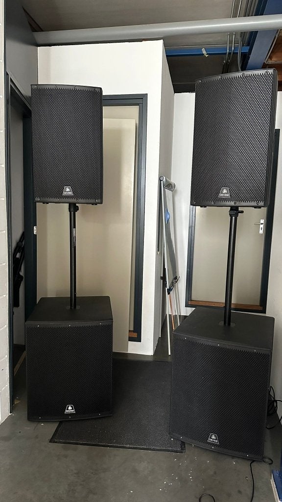 Devine Onyx 15A (2x) + 18SA (2x) Actieve Geluidset, Audio, Tv en Foto, Ophalen, Gebruikt, Party speaker, Overige merken