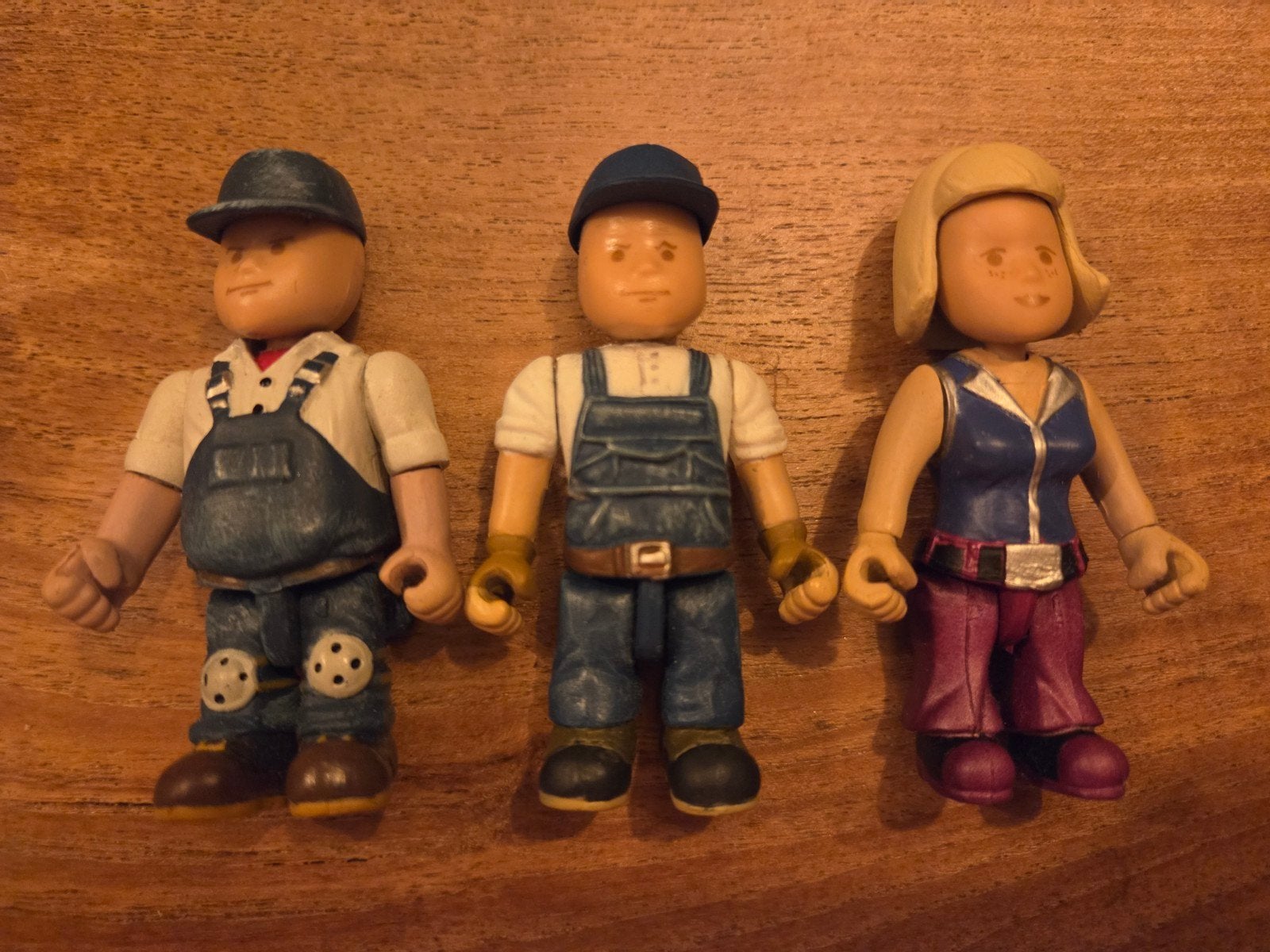 Vintage Mighty World speelfiguren set - 3 stuks, Ophalen of Verzenden, Gebruikt