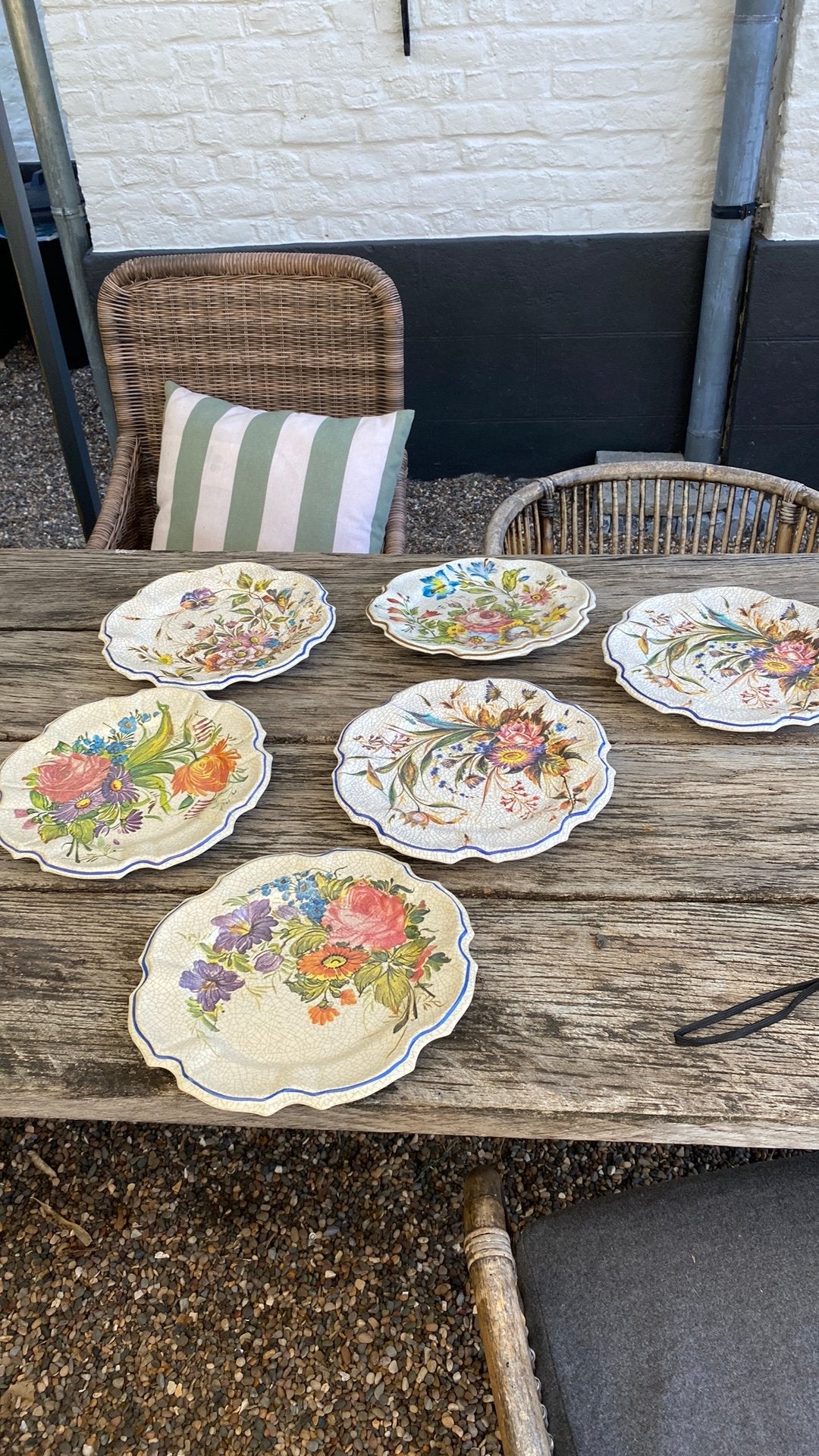 6 vintage mepal borden, Huis en Inrichting, Keuken | Servies, Ophalen of Verzenden, Zo goed als nieuw