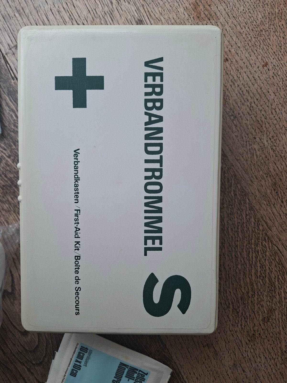 Vintage Verbandtrommel S - EHBO Kit met inhoud, Ophalen of Verzenden, Gebruikt, Universele onderdelen