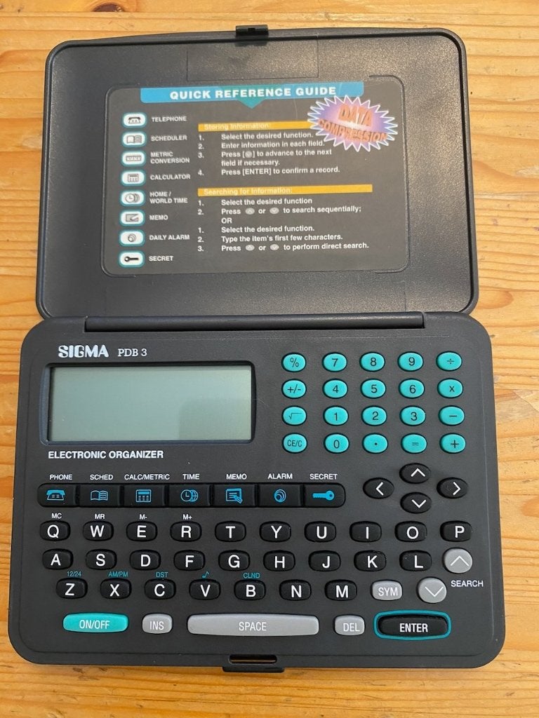 Vintage Sigma PDB3 elektronische agenda, Ophalen of Verzenden, Overige typen