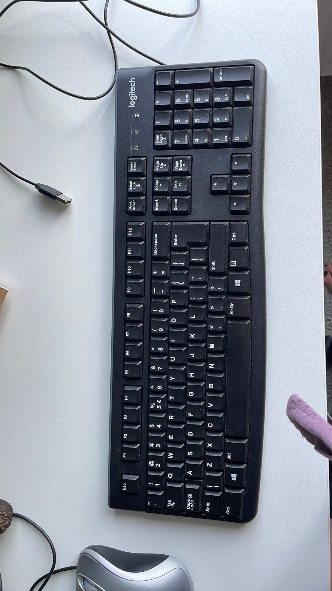 Logitech toetsenbord, Ophalen, Qwerty, Gebruikt, Bedraad