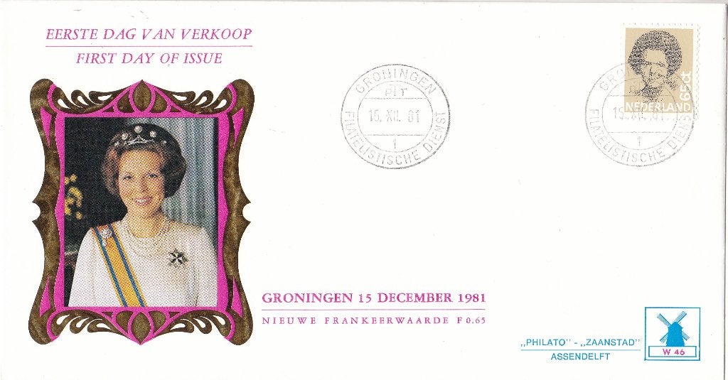 Philato – FDC – Koningin Beatrix – type Struycken - NVPH W46, Postzegels en Munten, Verzenden, Envelop