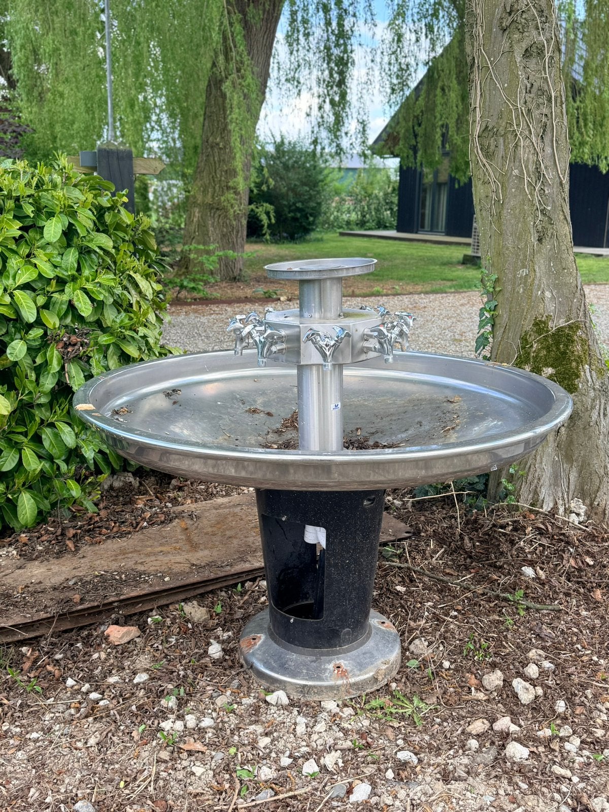 RVS wasbak met 8 kranen, Ophalen, Gebruikt, Rvs, Overige typen