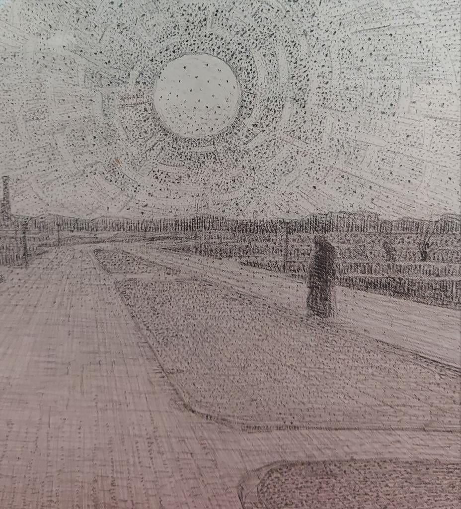 Chris Beekman - landschap met wegen en zon, Ophalen