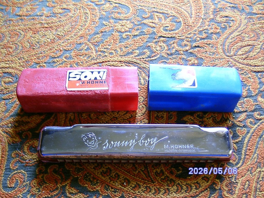 mondharmonica Sonny boy vn M.Hohner made in Germany vintage, Ophalen of Verzenden, Gebruikt, Overige typen, Met koffer of doosje