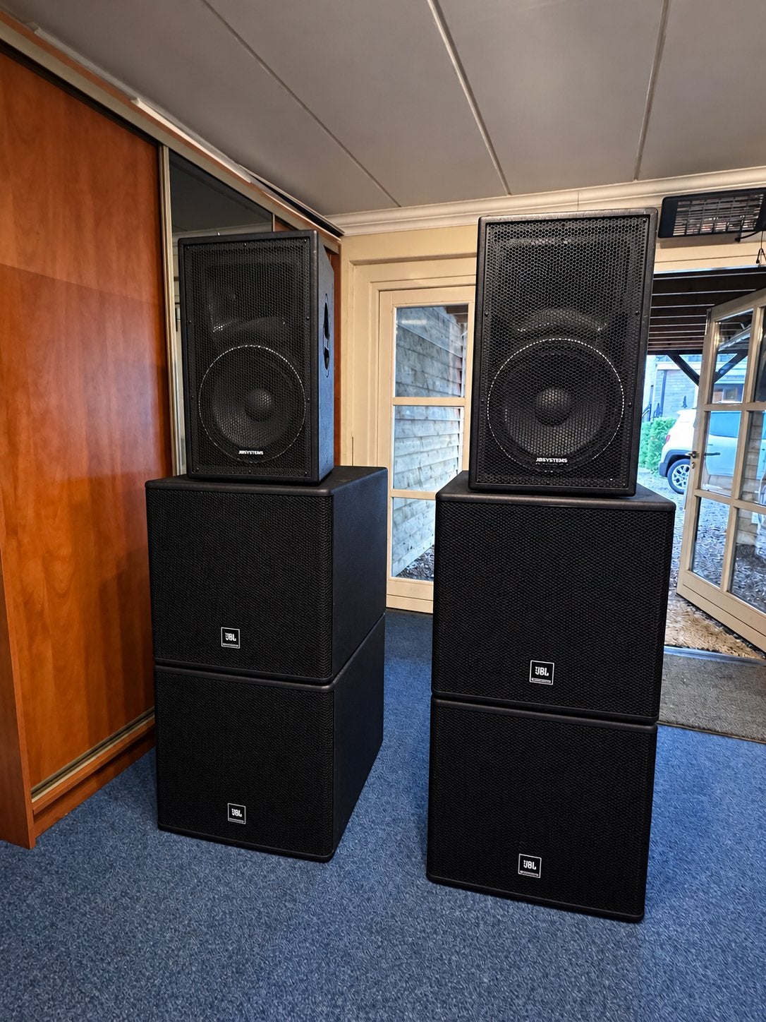 Passieve JBL x JB Systems speakerset., Ophalen, Zo goed als nieuw, Subwoofer, JBL