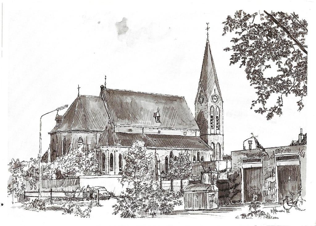 AK Barneveld - Ned. Herv. Kerk en R.K. Kerk, Marius Jansen, Verzenden, 1960 tot 1980, Ongelopen, Gelderland