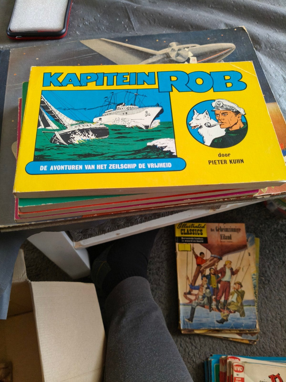 kaptein rob, Meerdere stripboeken, Ophalen, Gelezen, Pieter kuhn