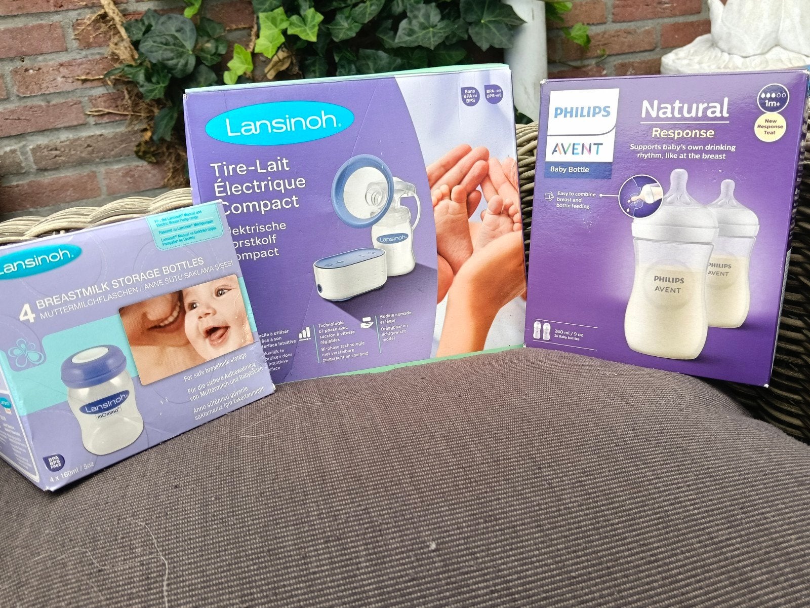 Lansinoh kolfapparaat, bewaarflessen & Philips Avent flessen, Ophalen of Verzenden, Nieuw, Borstkolf, Philips Avent