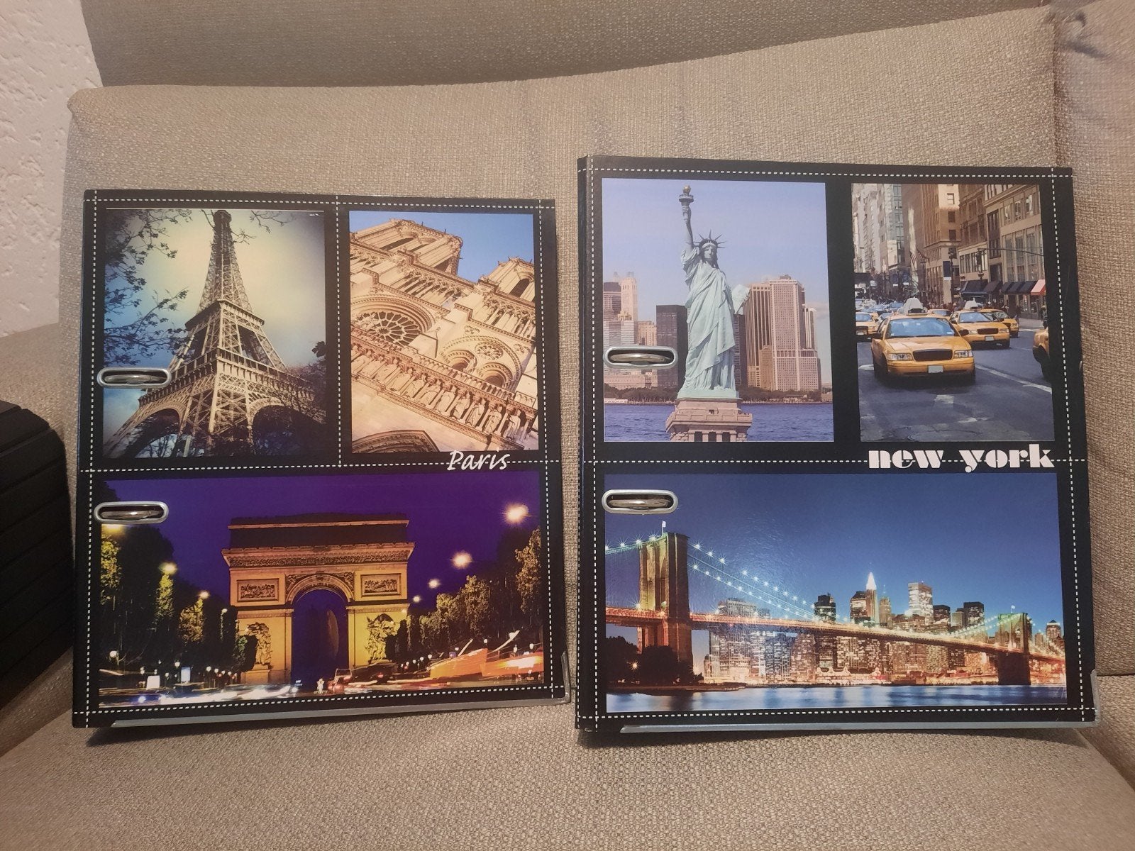 Ordners A4 2 stuks , New York en Parijs ., Ophalen of Verzenden, Zo goed als nieuw