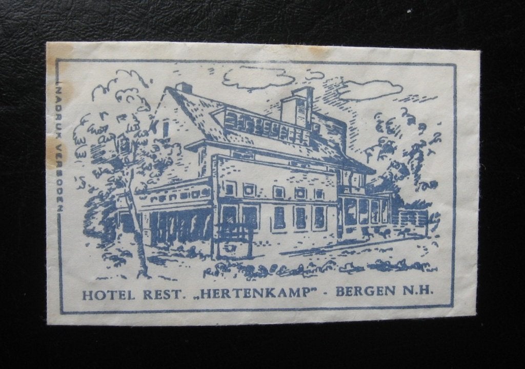 3516 Bergen NH - Hotel Restaurant Hertenkamp, Verzenden, Nederland