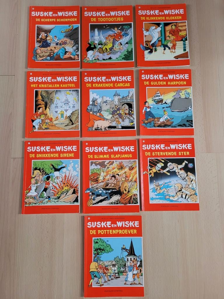 10x Suske en Wiske stripboek nr. 231 t/m 240 eerste druk, Eén stripboek, Ophalen of Verzenden, Zo goed als nieuw, Willy Vandersteen / Paul Geerts