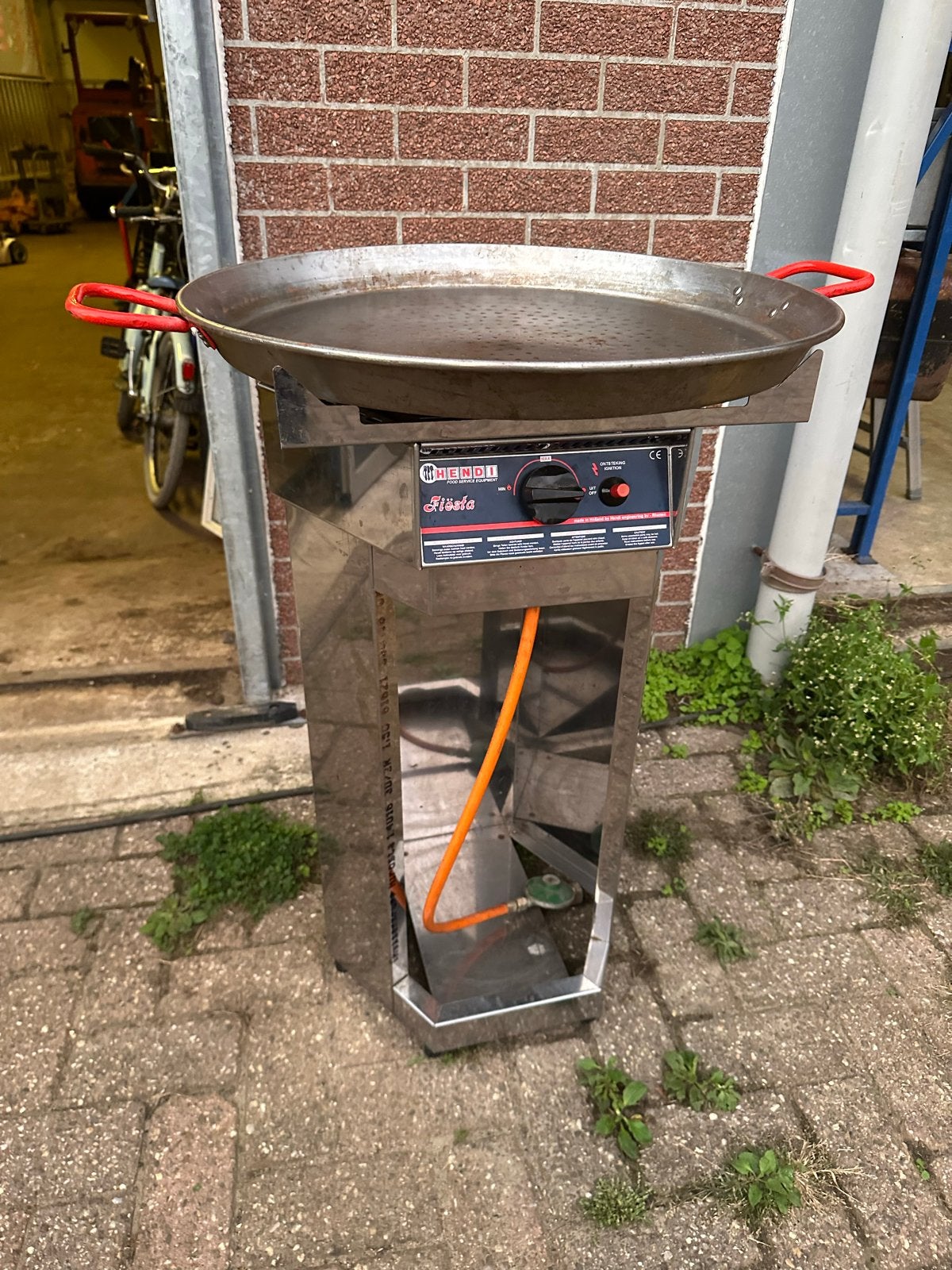 Hendi Fiesta Paellapan met onderstel op gas, Tuin en Terras, Ophalen, Gebruikt