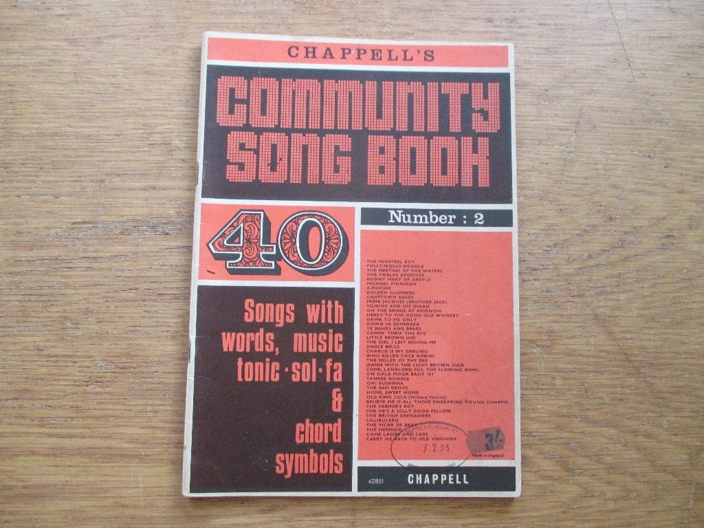 Chappell's Community Song Book Number 2 - 40 Liedjes, Gebruikt, Gitaar, Ophalen of Verzenden, Artiest of Componist