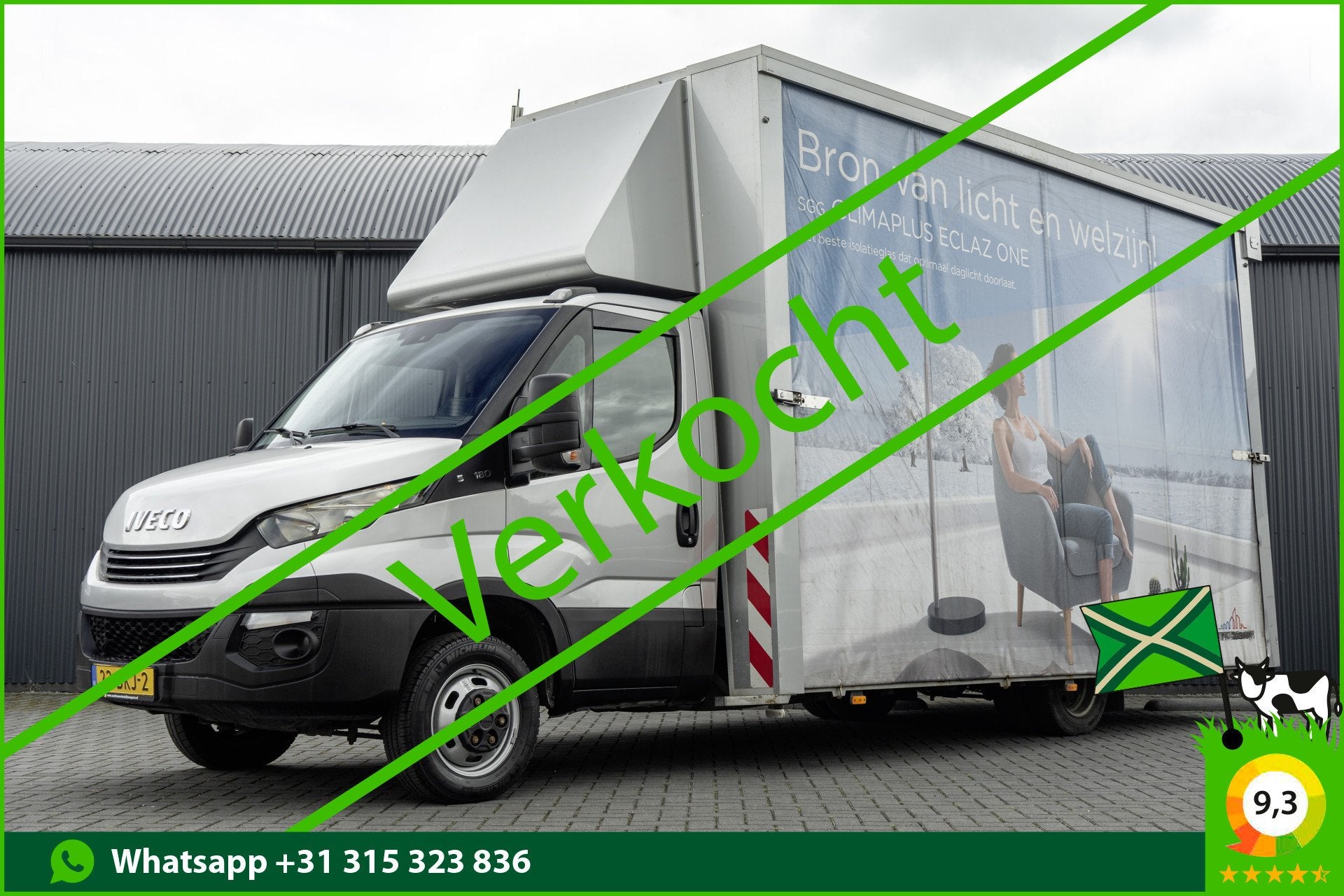 Iveco Daily 50C18 | Glasresteel | Automaat | 180 PK | Camera, Auto's, Automaat, Elektrische ramen, Stof, Gebruikt