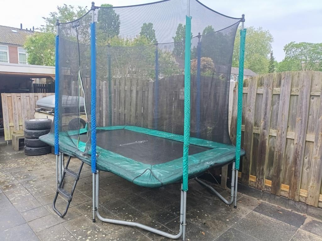 Trampoline 210x300 met veiligheidsnet, Ophalen, Gebruikt