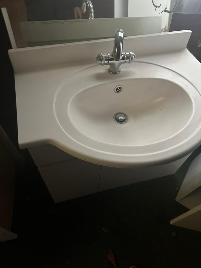 Badkamermeubel wit compleet, Ophalen, Overige typen, 50 tot 100 cm, Minder dan 100 cm