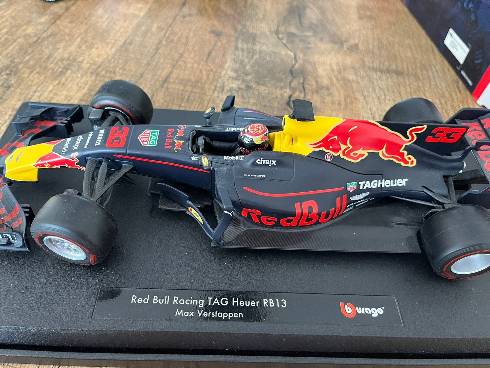 Max Verstappen Burago 1/18, Hobby en Vrije tijd, Modelauto's | 1:18, Ophalen of Verzenden, Zo goed als nieuw, Bburago