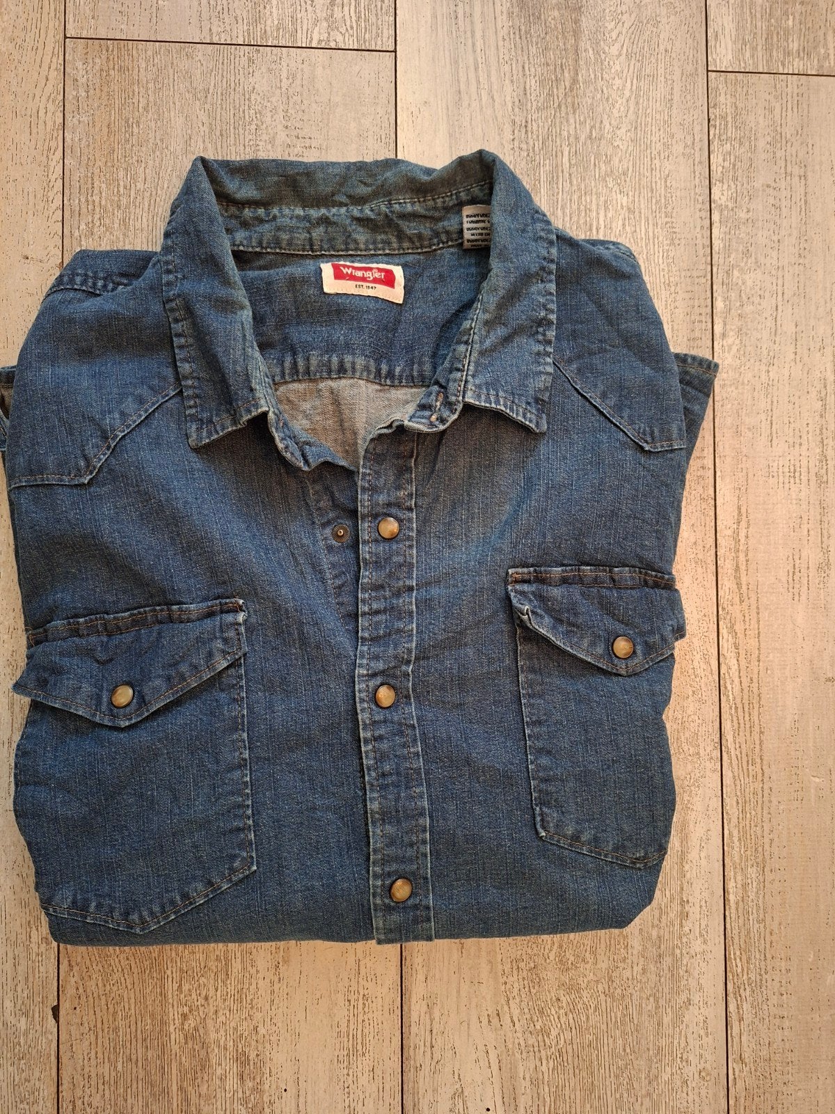 Wrangler spijkeroverhemd 2XL/2XG/2TG, Blauw, Wrangler, Ophalen of Verzenden, Zo goed als nieuw
