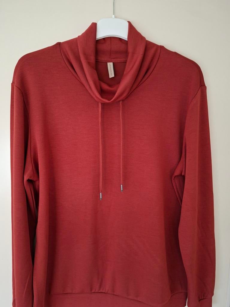 Soyaconcept steenrode sweatshirt met col, maat L (42-44), Soyaconcept, Maat 42/44 (L), Ophalen of Verzenden, Gedragen