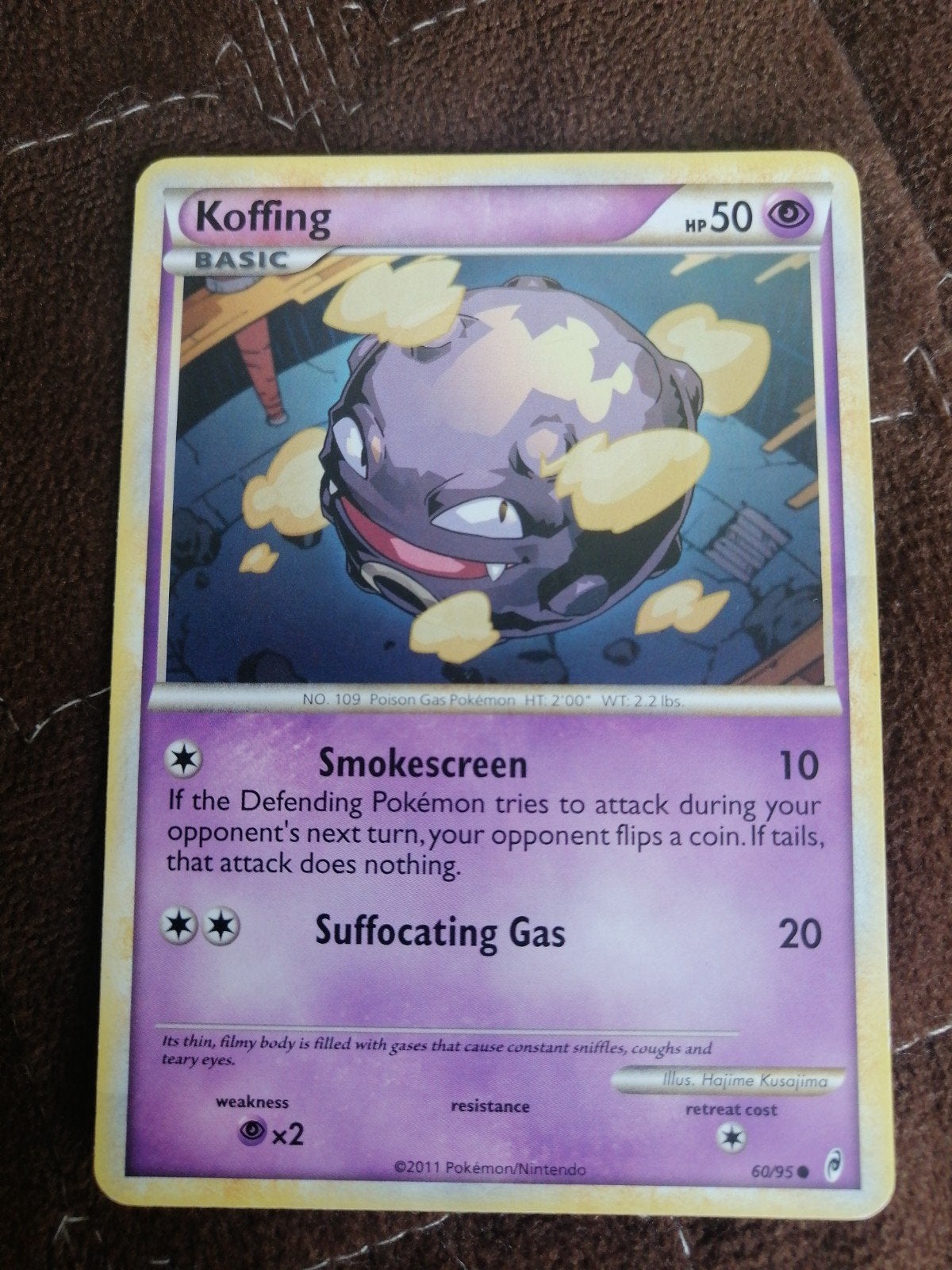 Koffing Pokémon kaart - 2011 Basic 60/95, Ophalen of Verzenden, Gebruikt, Losse kaart