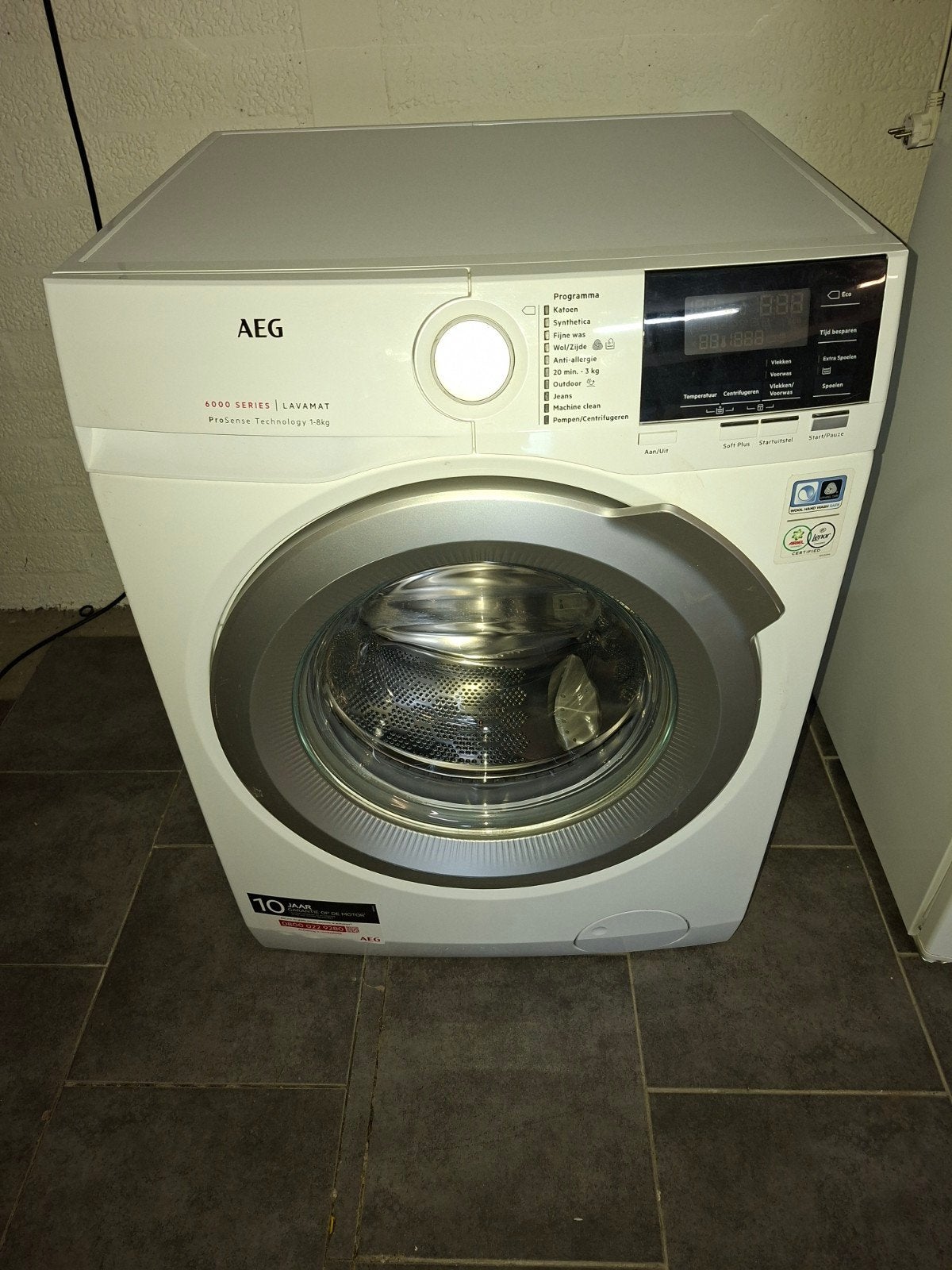 AEG WASMACHINE (8kg), Witgoed en Apparatuur, Ophalen, 1200 tot 1600 toeren, Gebruikt, 8 tot 10 kg