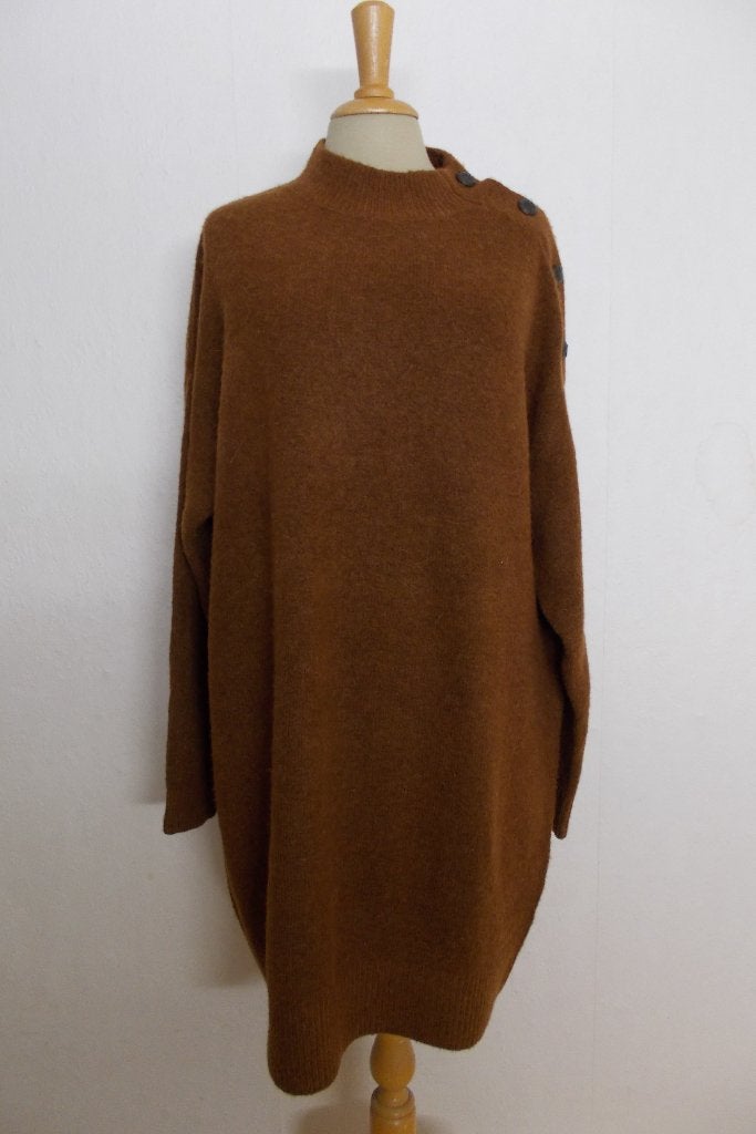 Mooie bruine alpaca/wol mix trui jurk van Sissy Boy! L/XL, Kleding | Dames, Bruin, Verzenden, Maat 42/44 (L), Nieuw