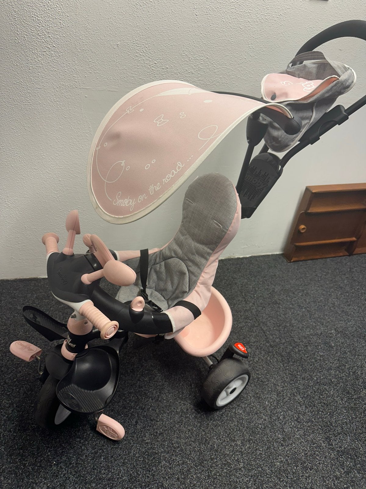 Smoby Driewieler met zonnedak., Ophalen, Gebruikt