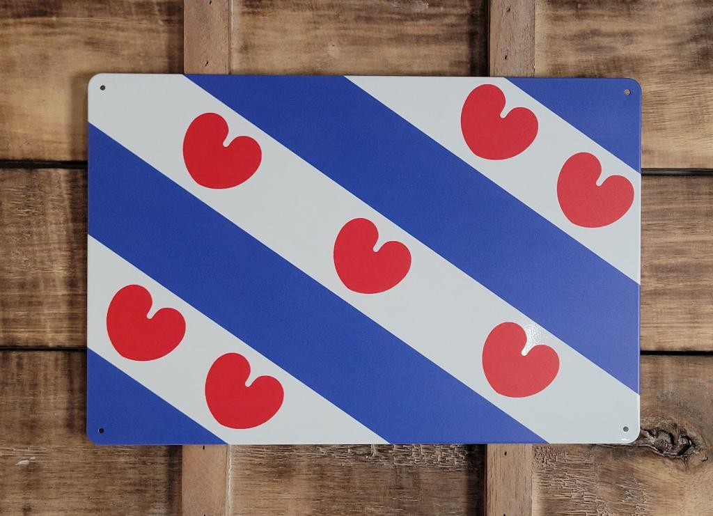 Friese vlag Friesland reclamebord van metaal wandbord deco, Diversen, Vlaggen en Wimpels, Info@deconoord.nl, Deco Noord, Nieuw