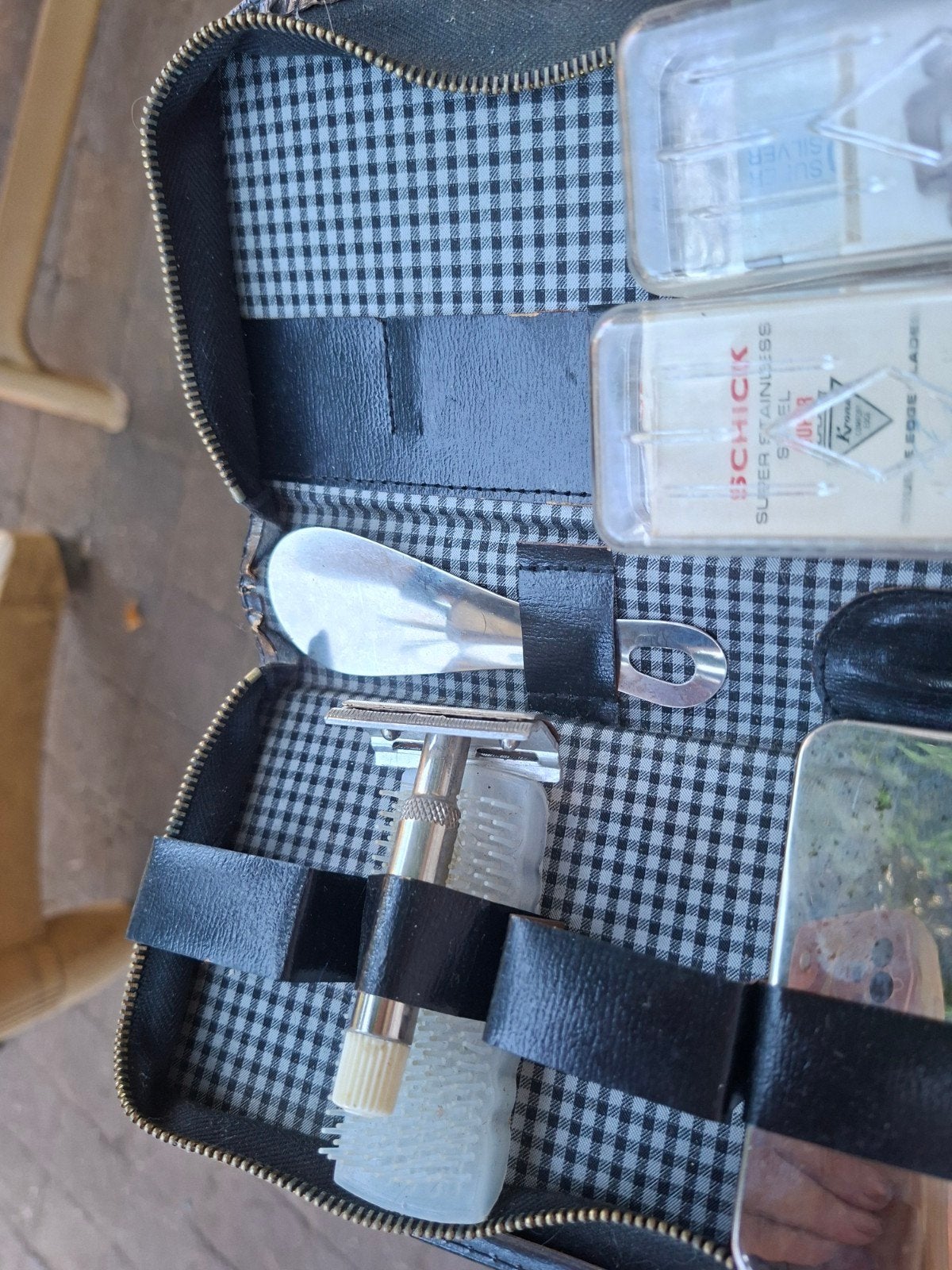 Vintage Scheerset in Leren Etui - Compleet, Ophalen of Verzenden