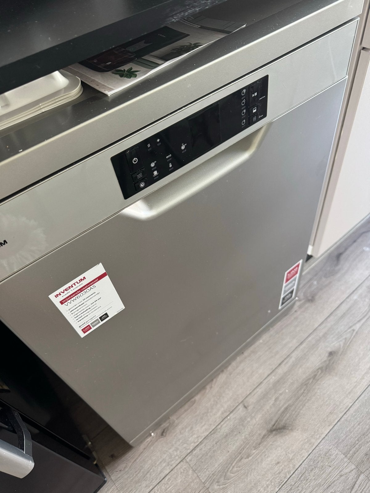 Inventum VVW6030A Vaatwasser - 2 jaar oud, Witgoed en Apparatuur, Vaatwasmachines, Ophalen, Gebruikt, 60 cm of meer, Eco programma