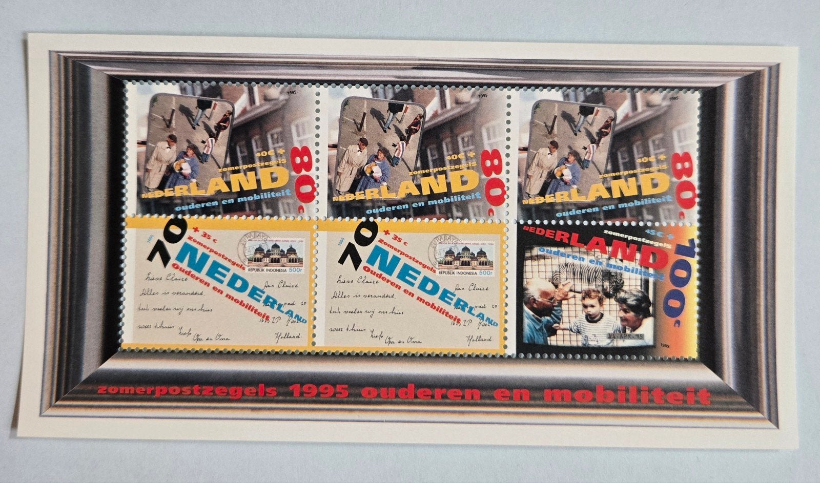 Zomerpostzegels 1995 Ouderen en Mobiliteit, Ophalen of Verzenden