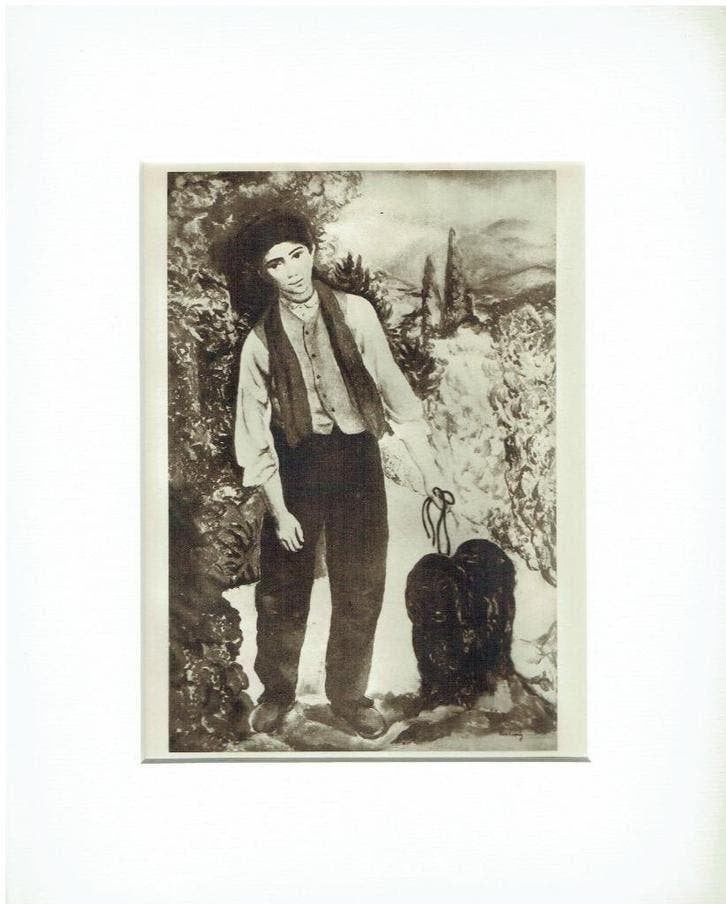 MOISE KISLING La Promenade, Verzenden, Lithografie