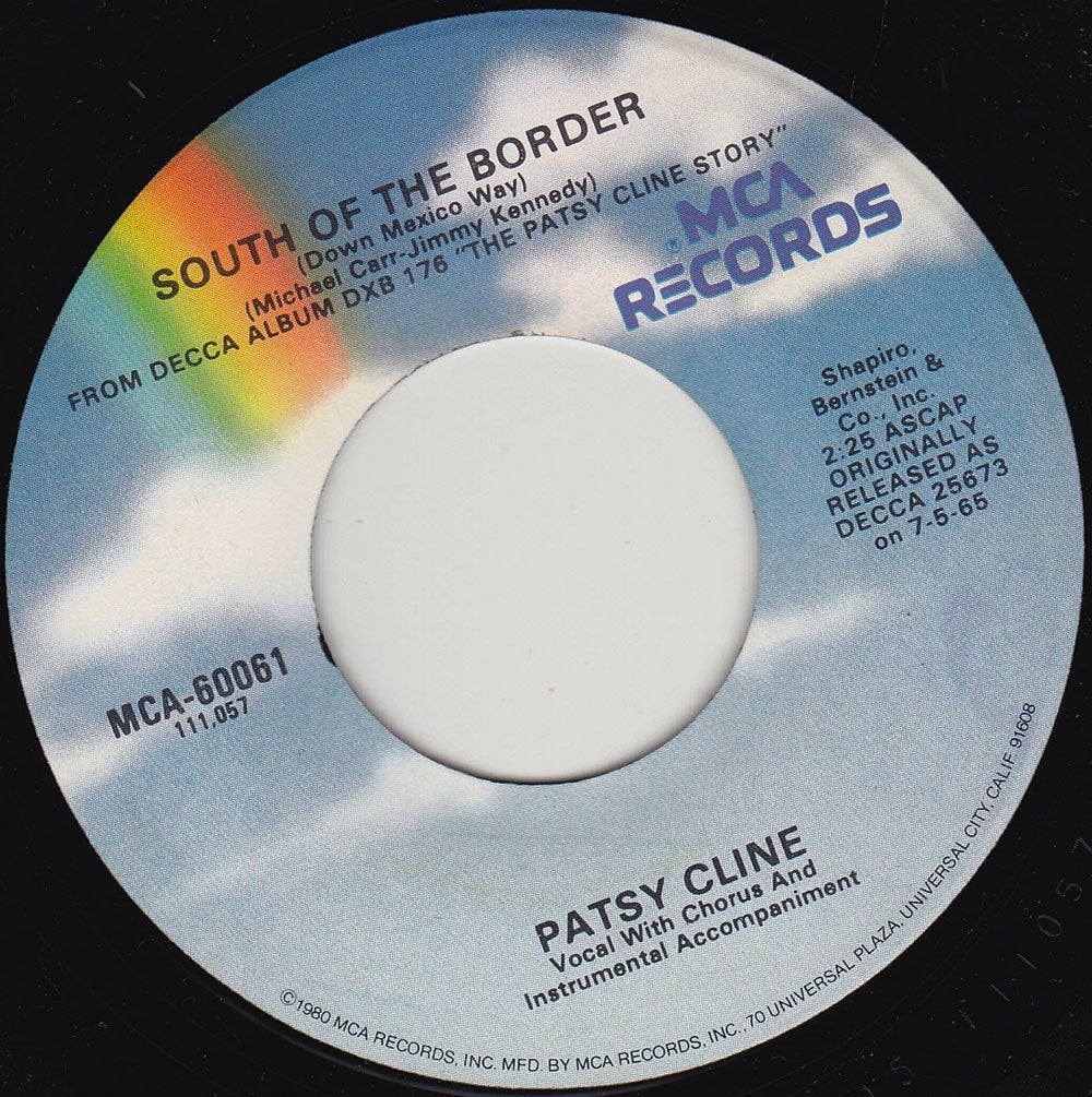 Patsy Cline - South Of The Border 7", Ophalen of Verzenden, Nieuw in verpakking, 7 inch, Country en Western