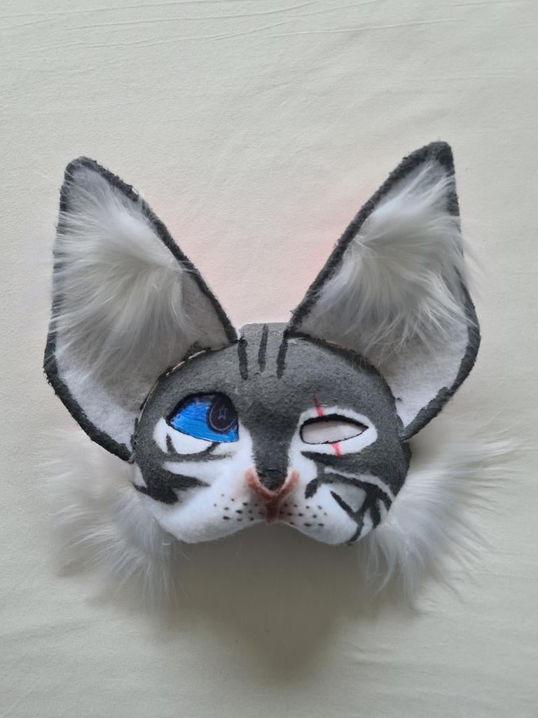 Therian masker grijze kat, Ophalen of Verzenden
