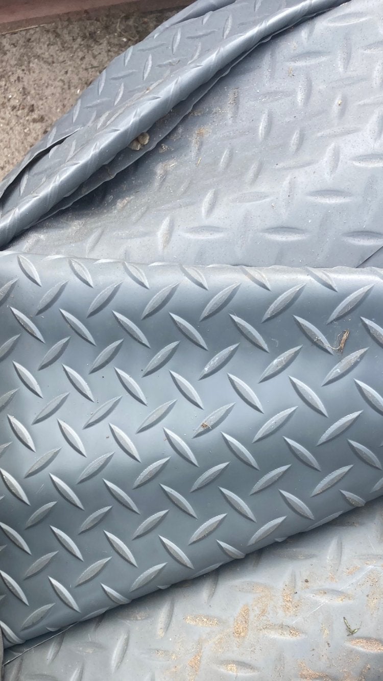 PVC vloerbedekking met traanplaatmotief. Grijs, 75 m² of meer, Nieuw, Ophalen of Verzenden, Grijs