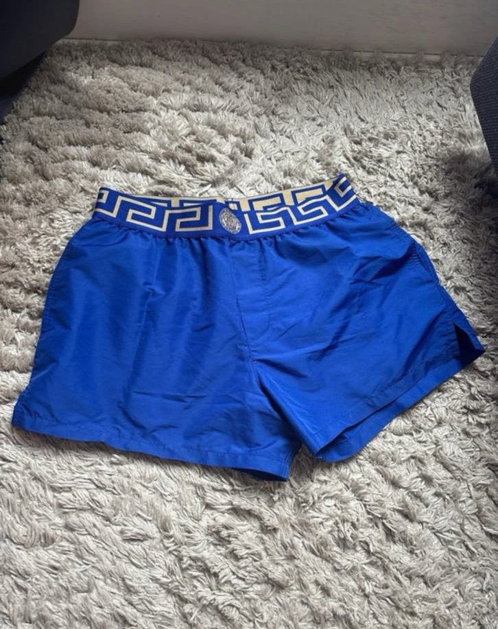 Versace Zwembroek Maat Maat M Blauw, Verzenden, Zo goed als nieuw, Blauw, Overige typen