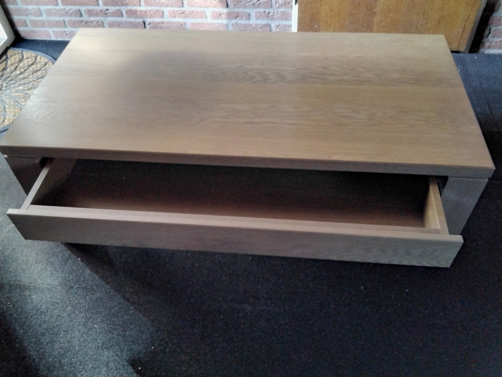 Salontafel met lade - Eikenhout, Ophalen, Gebruikt, 100 tot 150 cm, Modern, Scandinavisch