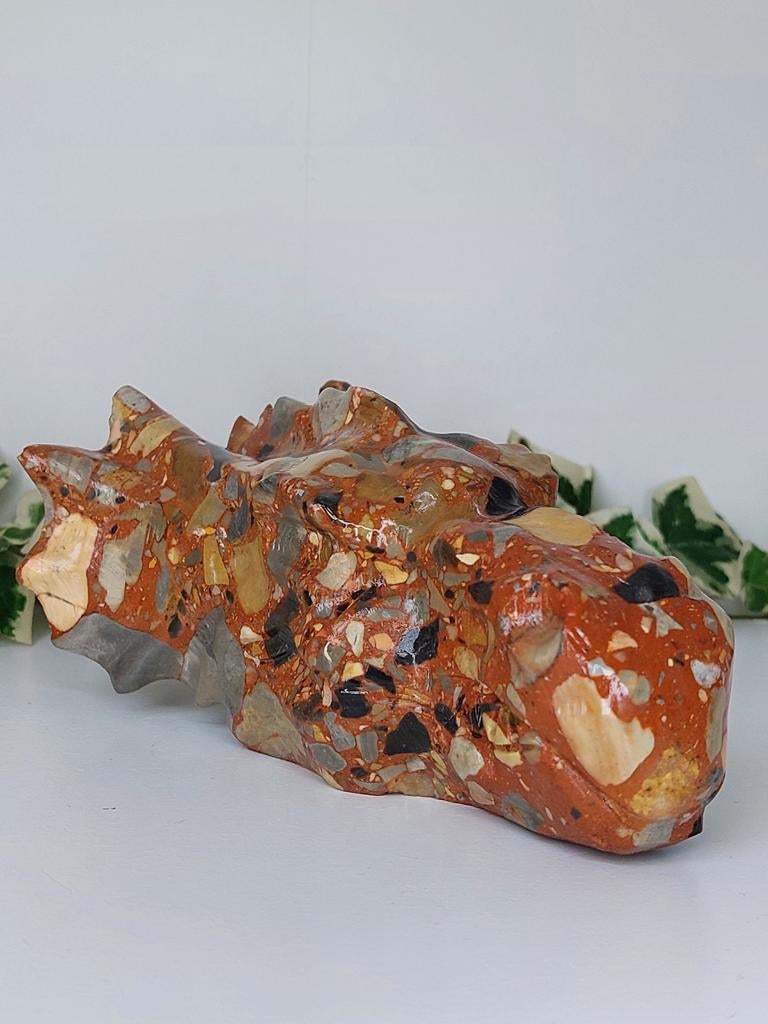 Conglomeraat-breccie draak 14cm, Ophalen of Verzenden, Nieuw