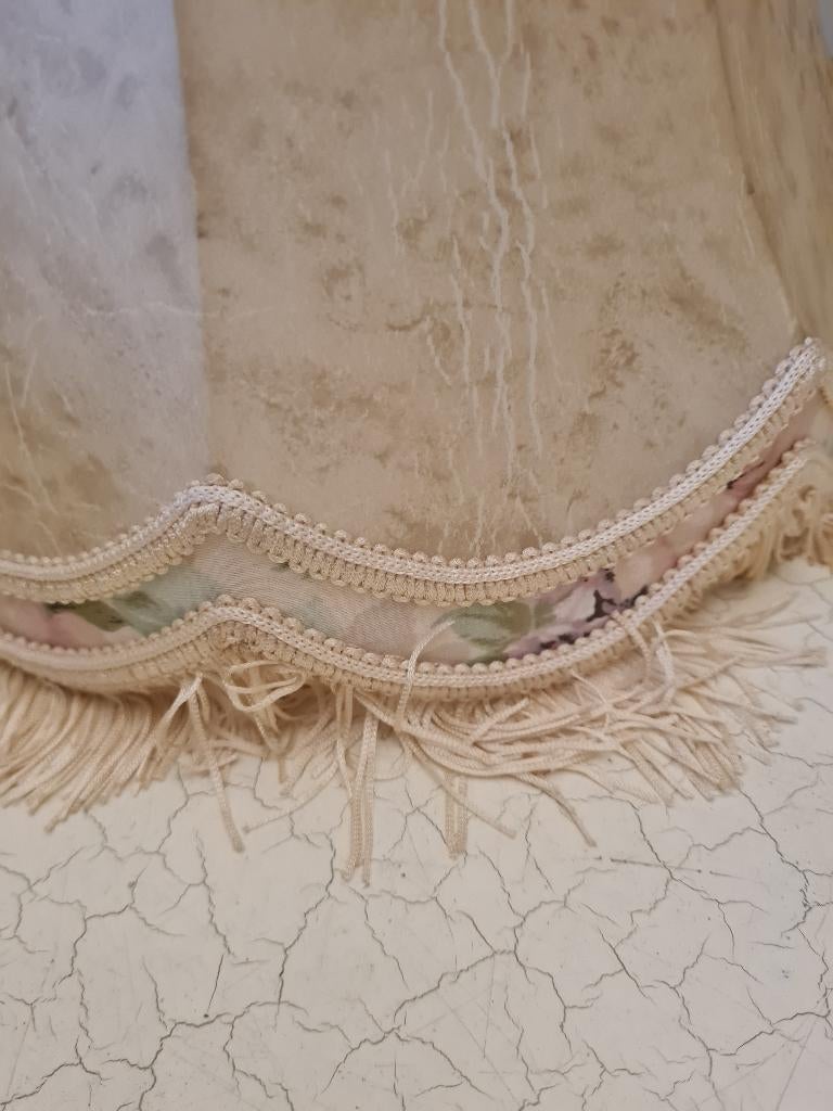 Vintage lampenkap met smalle bloemen rand, Heikant 21 Kaatsheuvel, Overige kleuren, Ophalen of Verzenden, Zo goed als nieuw