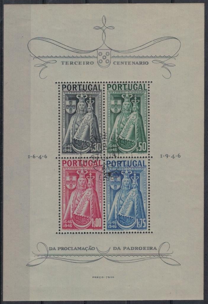 F29 Portugal Blok 12 postfris gestempeld, Verzenden, Portugal, Postfris