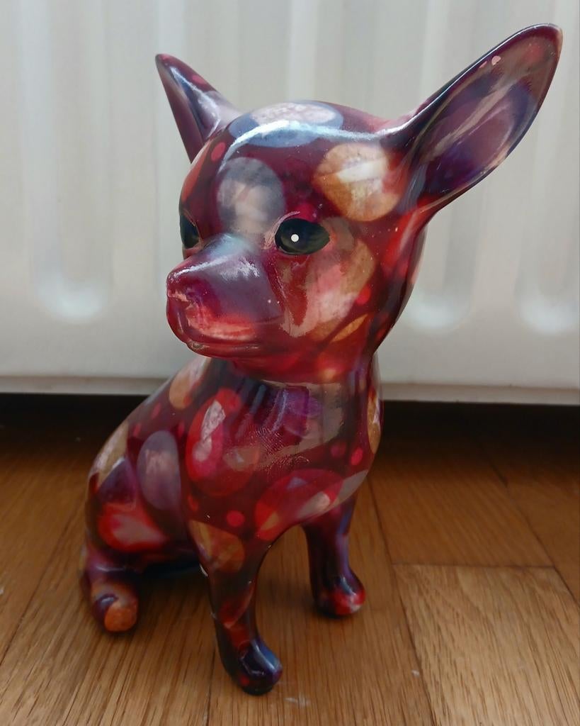 Pomme Pidou Chihuahua Keramiek Spaarpot, Ophalen of Verzenden, Zo goed als nieuw, Steen, Aardewerk of Keramiek, Dier