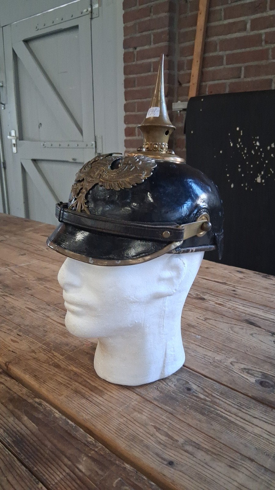 Zeldzame WO1 Duitse Pickelhaube Helm, Verzamelen, Ophalen of Verzenden, Landmacht, Duitsland, Helm of Baret